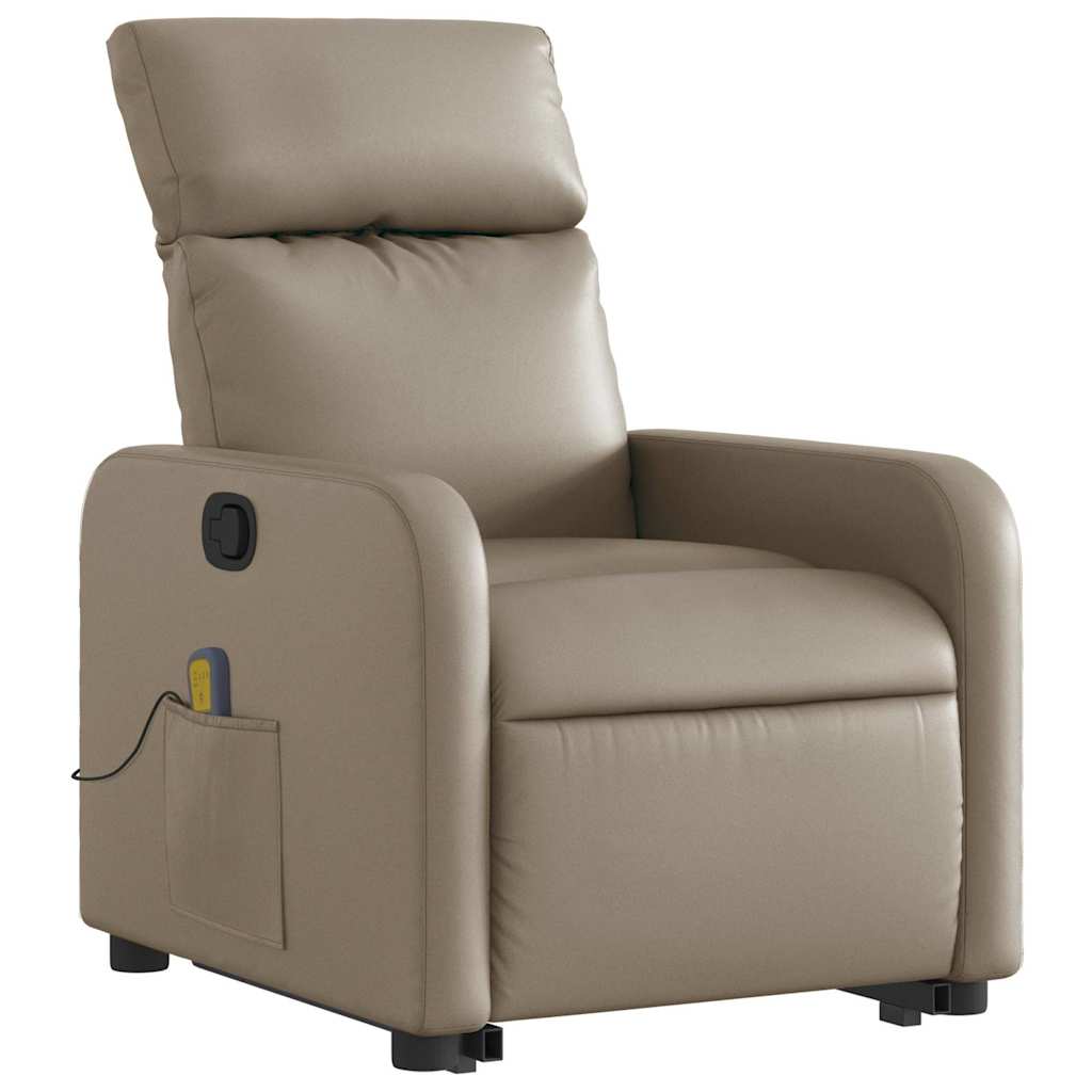 Fauteuil inclinable de massage Cappuccino Similicuir - XIOS