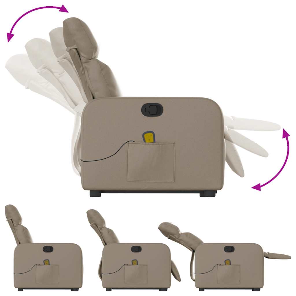 Fauteuil inclinable de massage Cappuccino Similicuir - XIOS
