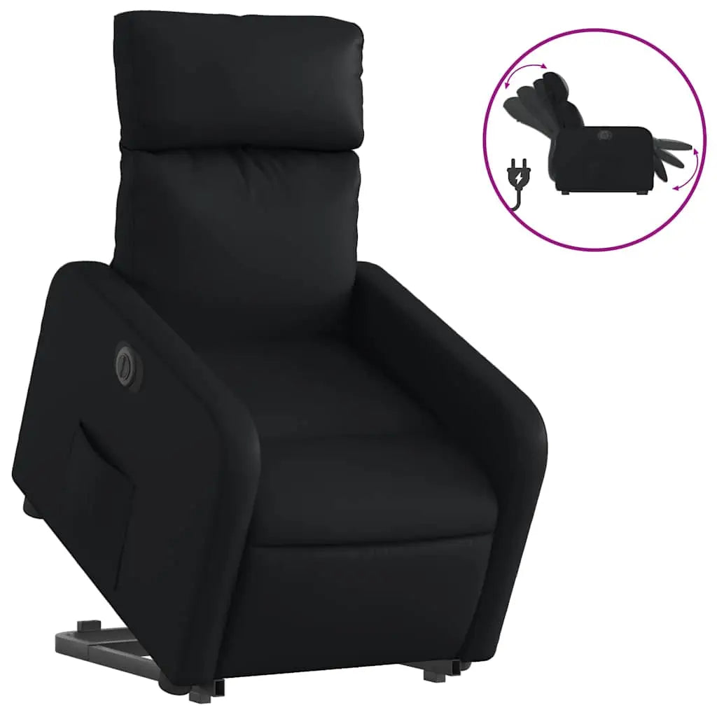 Fauteuil inclinable électrique noir similicuir - XIOS