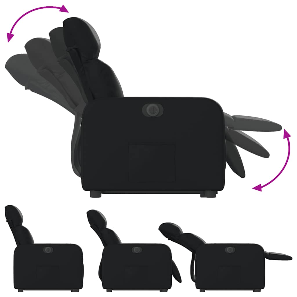 Fauteuil inclinable électrique noir similicuir - XIOS
