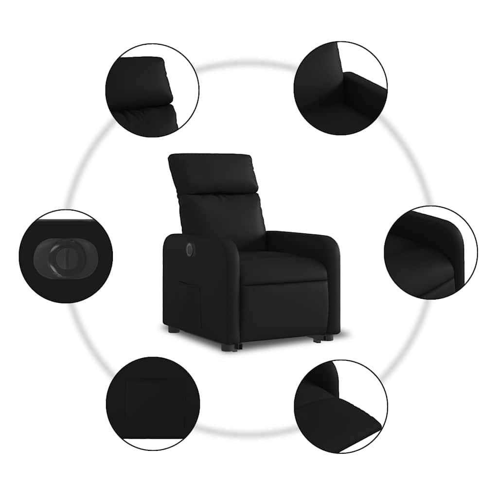 Fauteuil inclinable électrique noir similicuir - XIOS