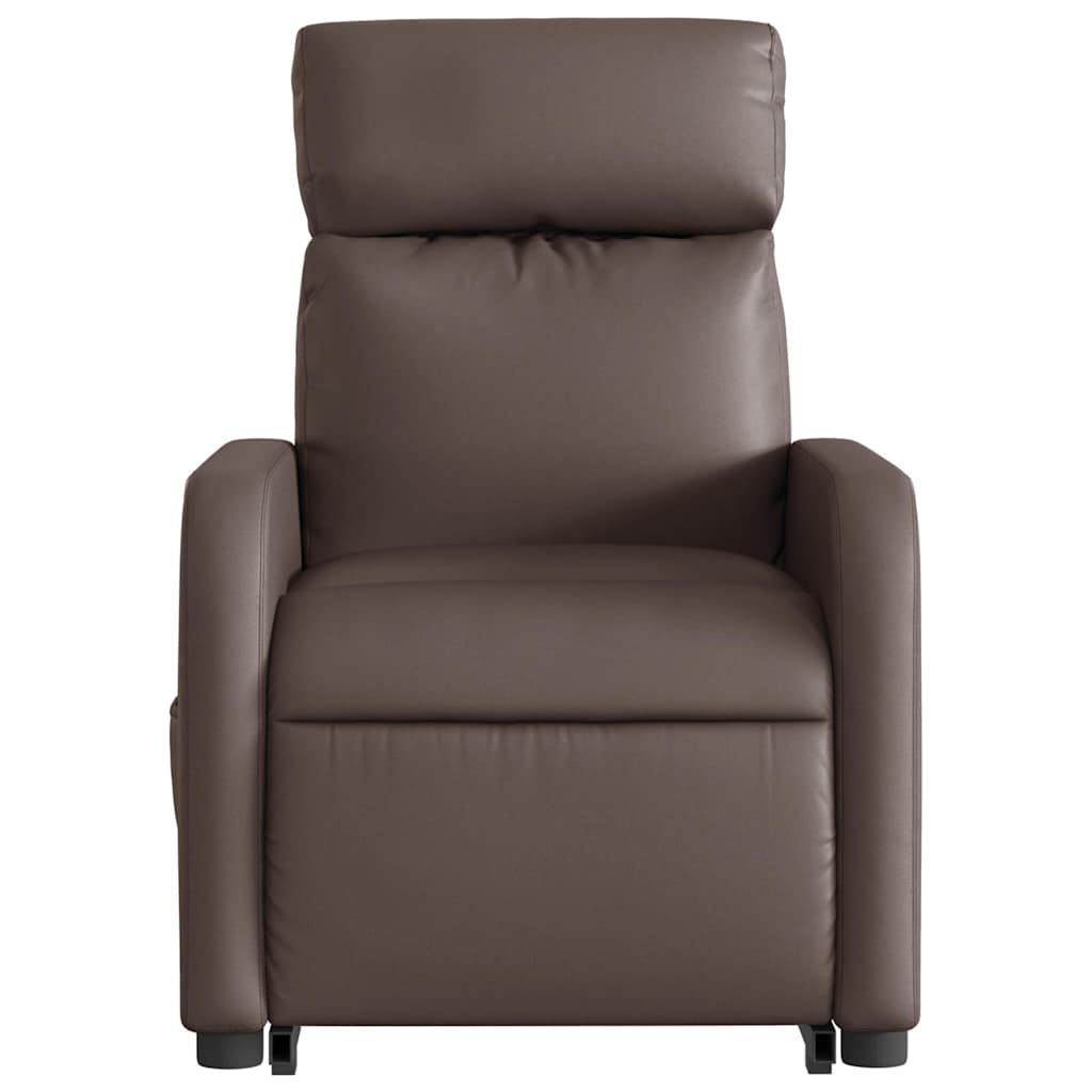 Fauteuil inclinable électrique marron similicuir - XIOS