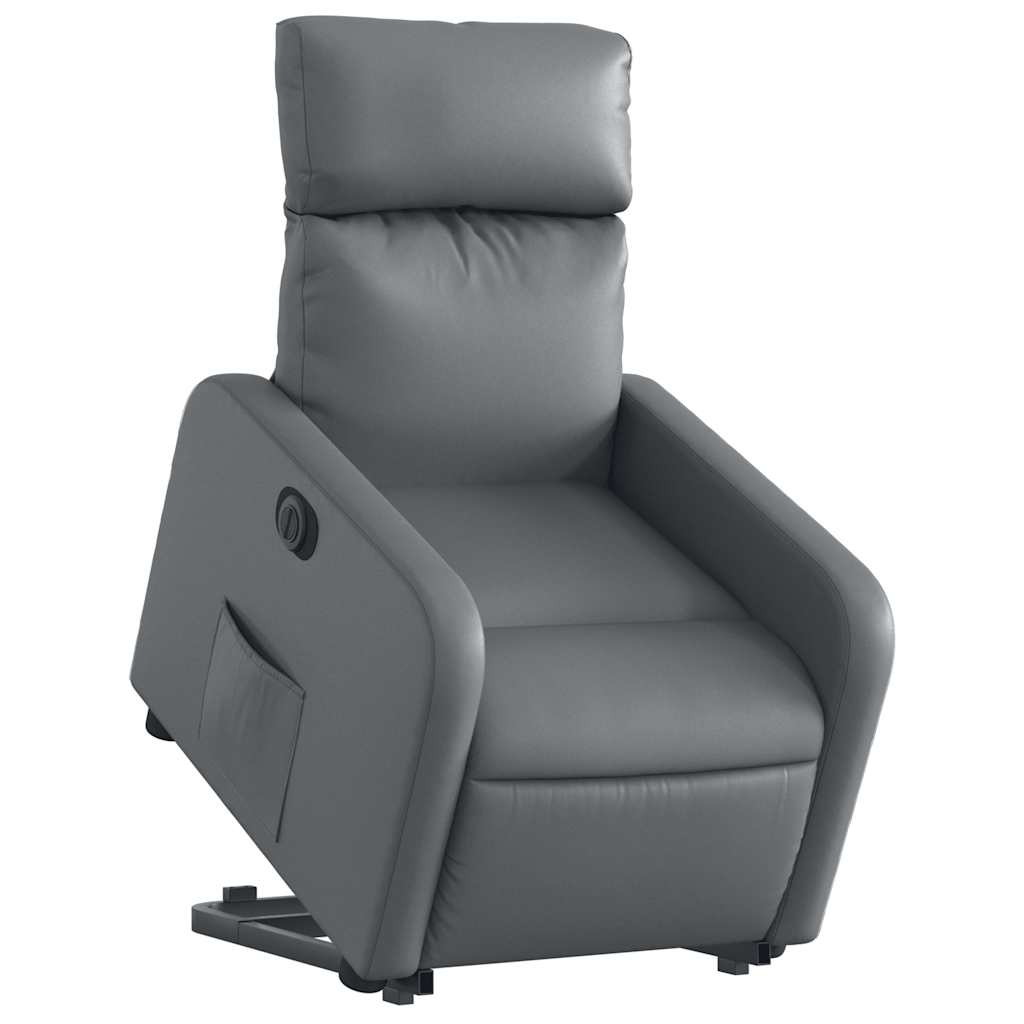 Fauteuil inclinable électrique gris similicuir - XIOS