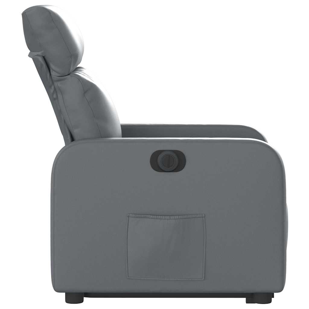 Fauteuil inclinable électrique gris similicuir - XIOS