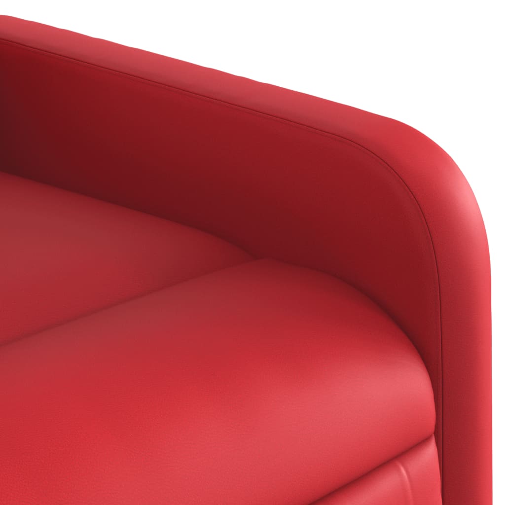 Fauteuil inclinable électrique rouge similicuir - XIOS
