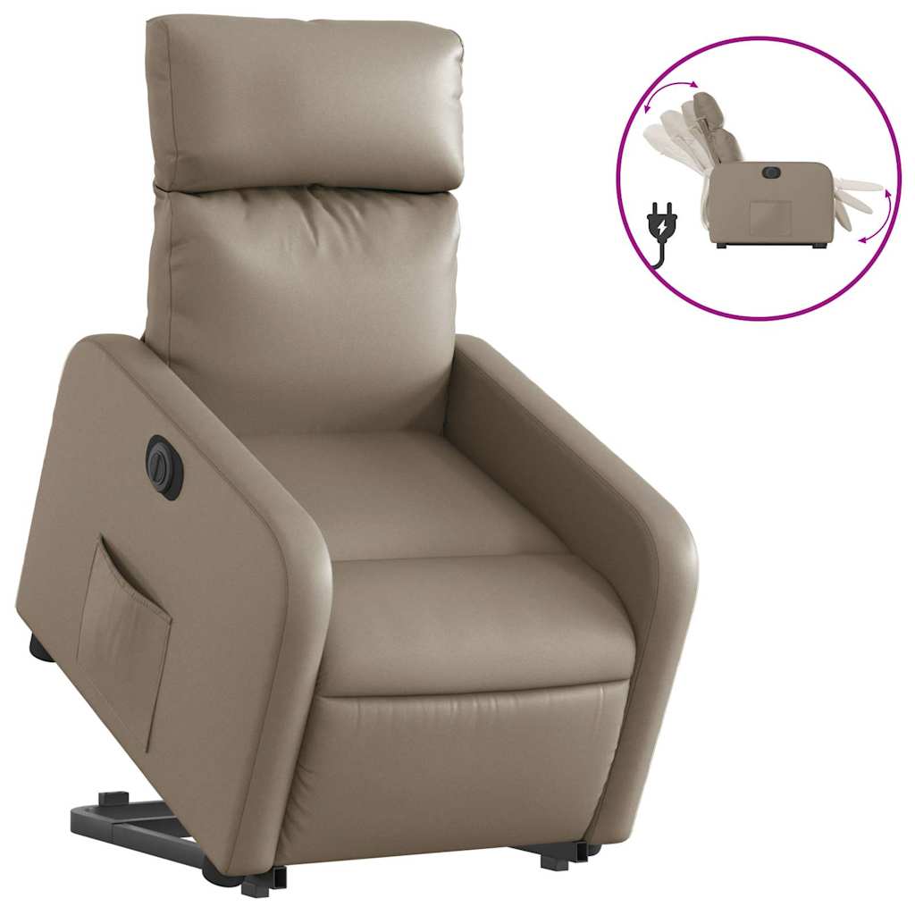 Fauteuil inclinable électrique cappuccino similicuir - XIOS