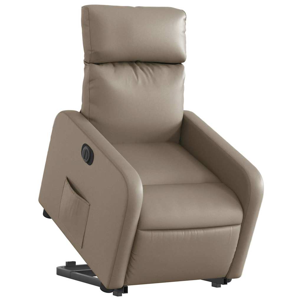 Fauteuil inclinable électrique cappuccino similicuir