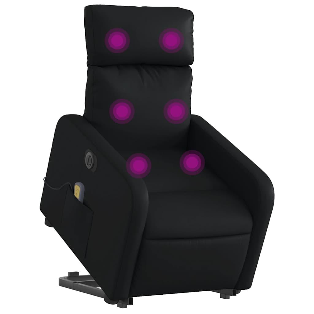 Fauteuil inclinable de massage électrique noir similicuir - XIOS
