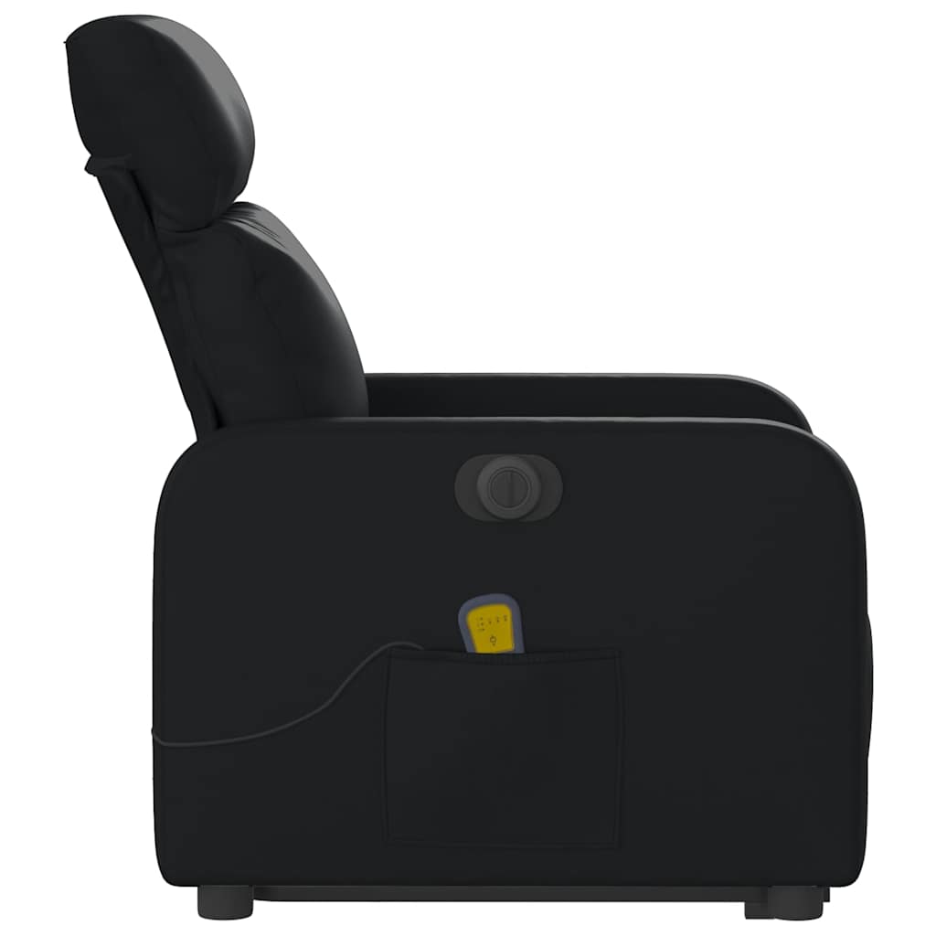 Fauteuil inclinable de massage électrique noir similicuir - XIOS