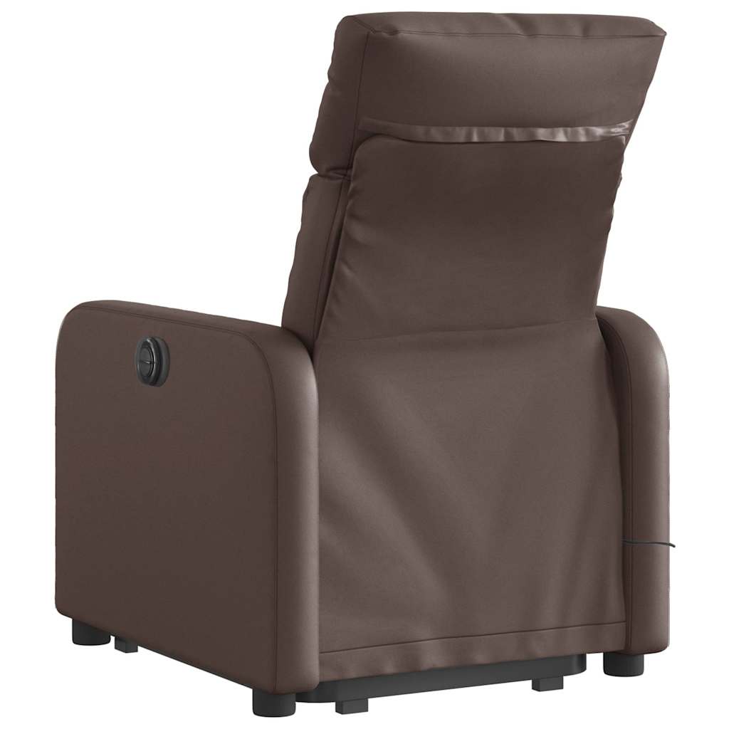 Fauteuil inclinable de massage électrique marron similicuir - XIOS