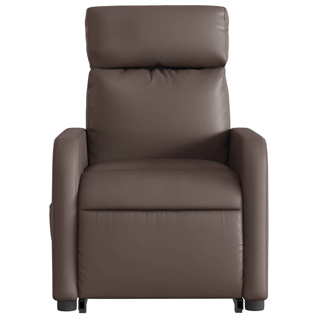 Fauteuil inclinable de massage électrique marron similicuir - XIOS