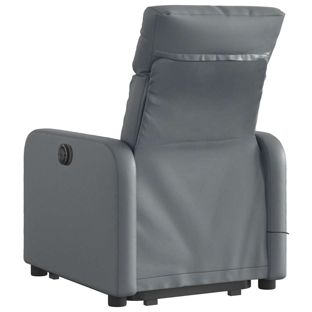 Fauteuil inclinable de massage électrique gris similicuir - XIOS