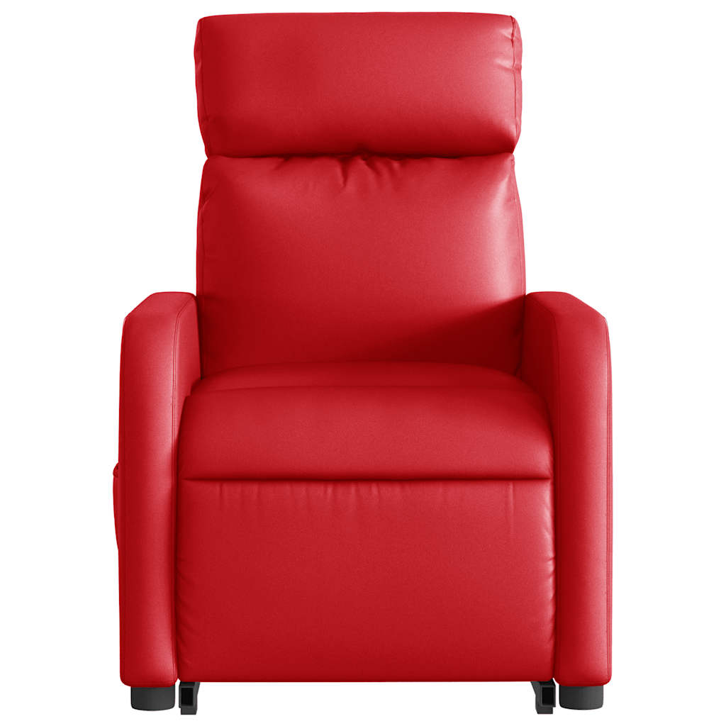 Fauteuil inclinable de massage électrique rouge similicuir