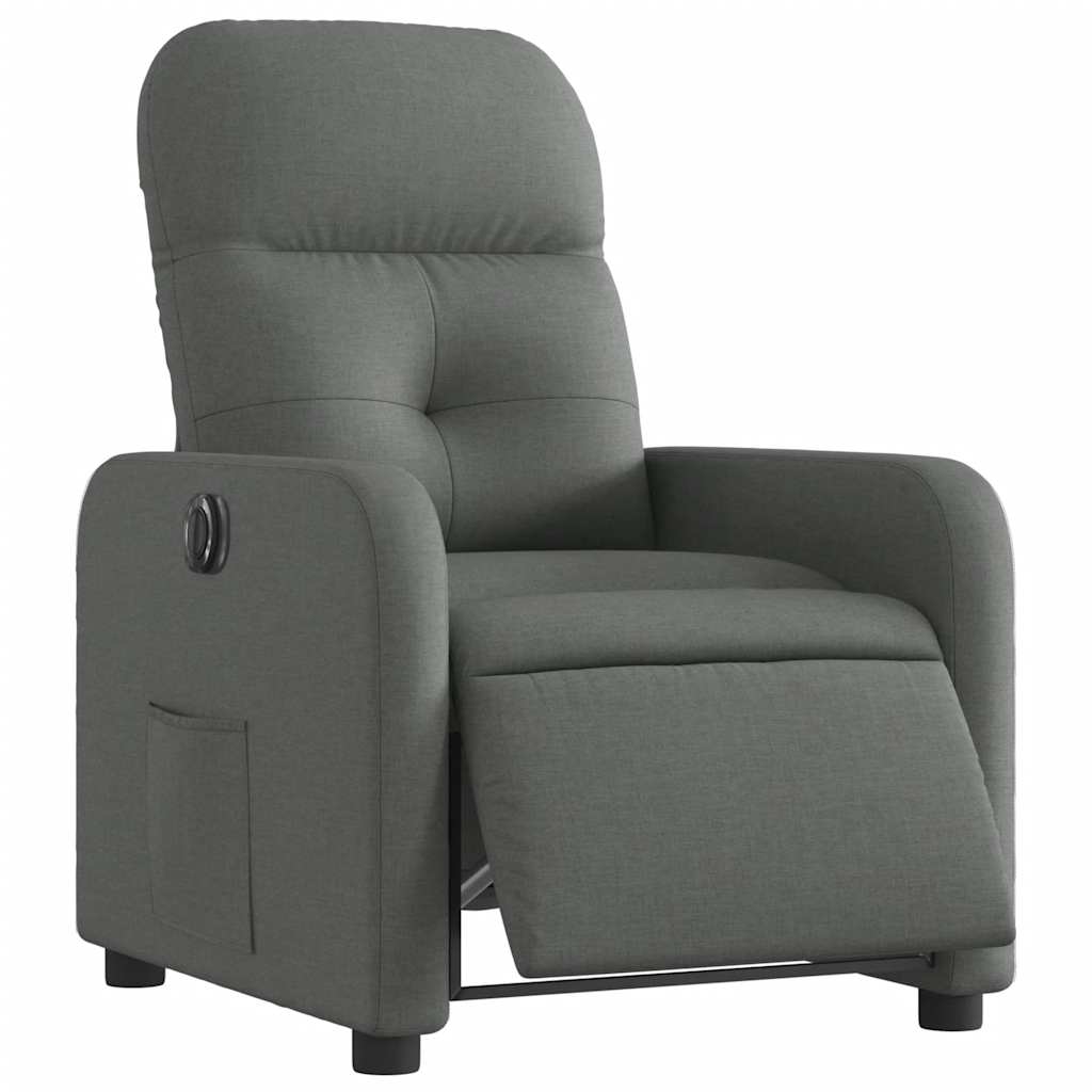 Fauteuil inclinable électrique Gris foncé Tissu - XIOS