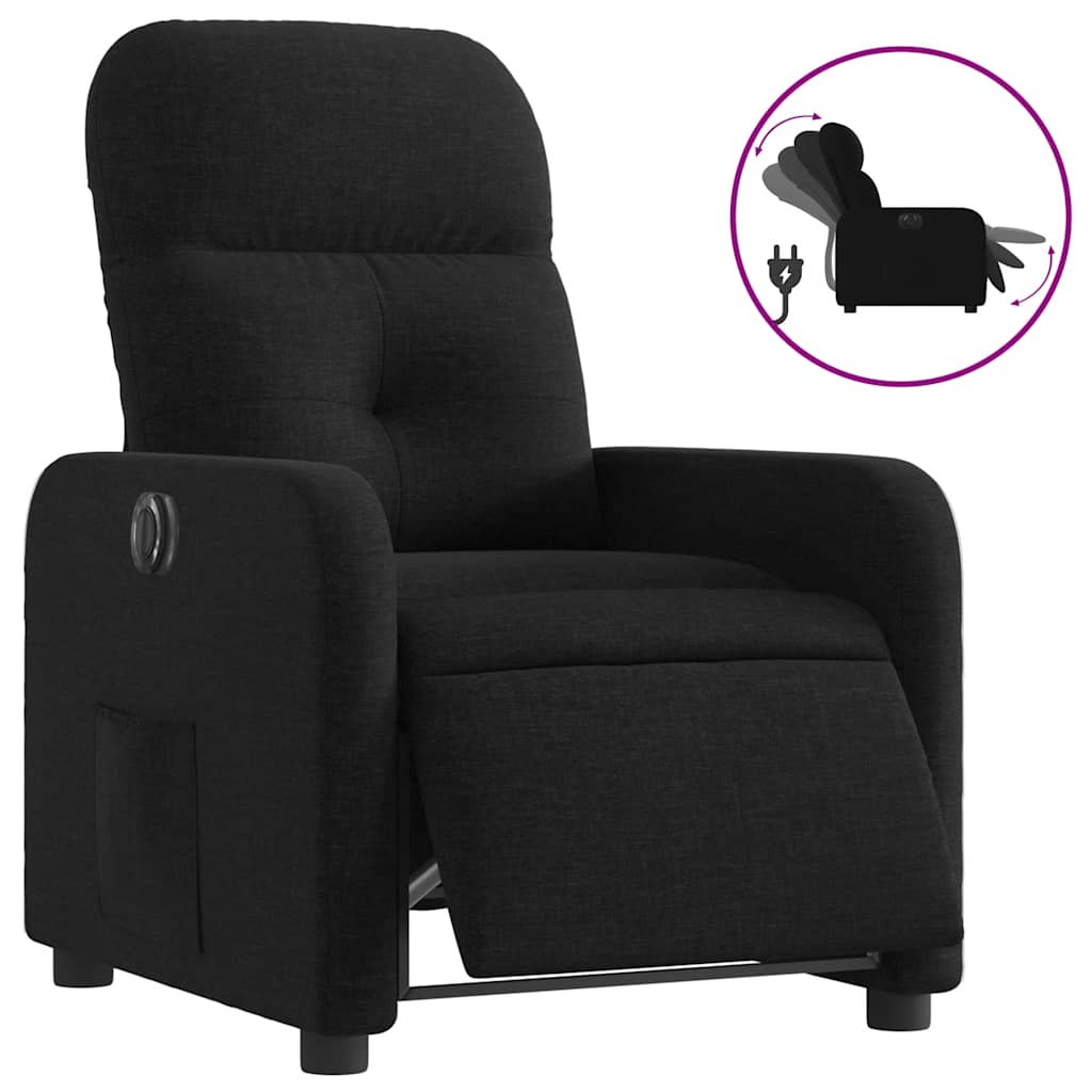 Fauteuil inclinable électrique Noir Tissu - XIOS
