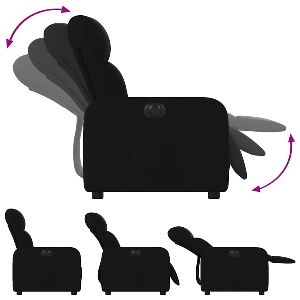 Fauteuil inclinable électrique Noir Tissu - XIOS