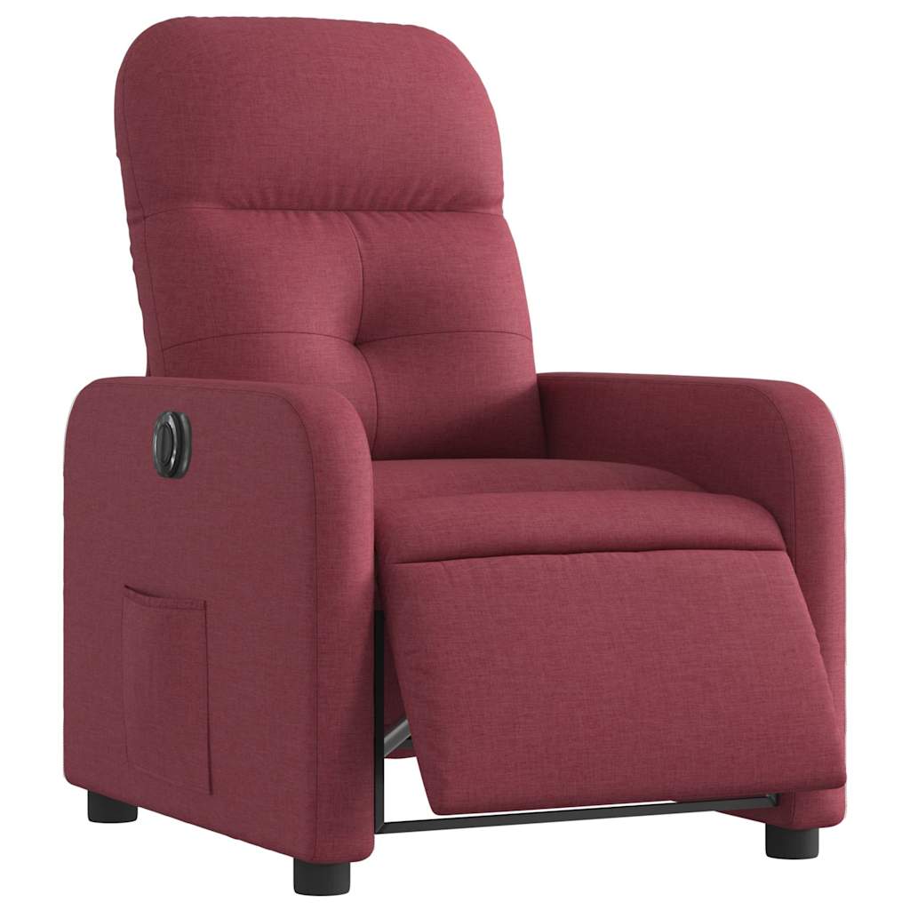 Fauteuil inclinable électrique Rouge bordeaux Tissu - XIOS
