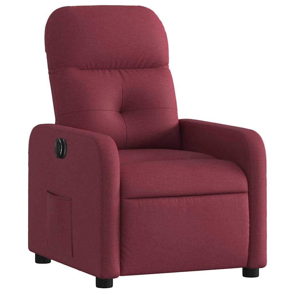 Fauteuil inclinable électrique Rouge bordeaux Tissu - XIOS