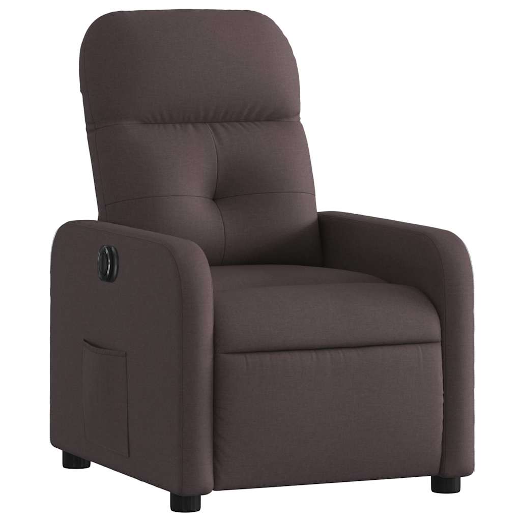 Fauteuil inclinable électrique Marron foncé Tissu - XIOS