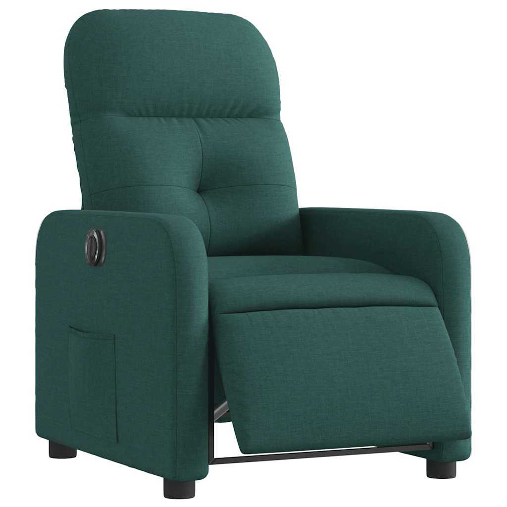 Fauteuil inclinable électrique Vert foncé Tissu - XIOS