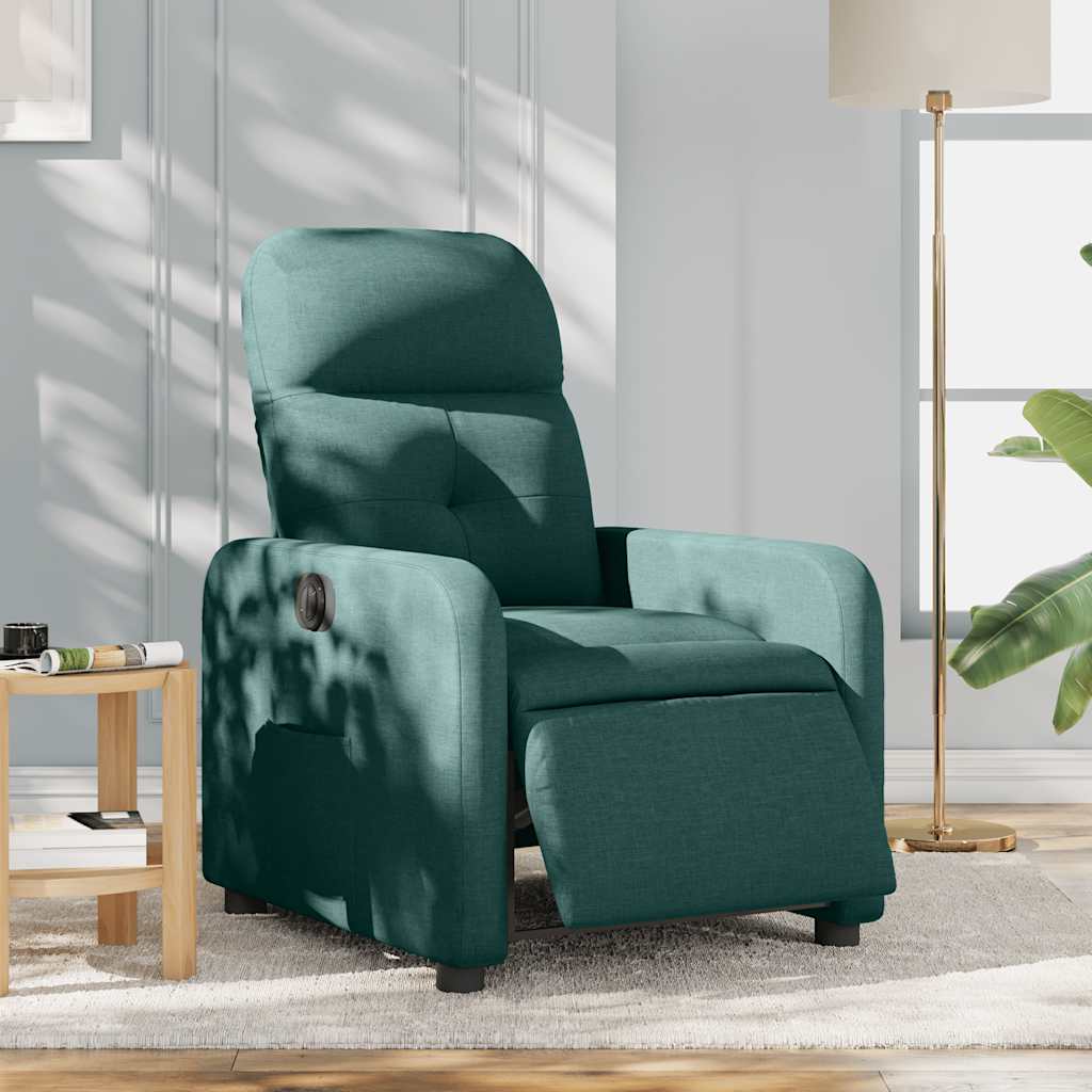 Fauteuil inclinable électrique Vert foncé Tissu - XIOS