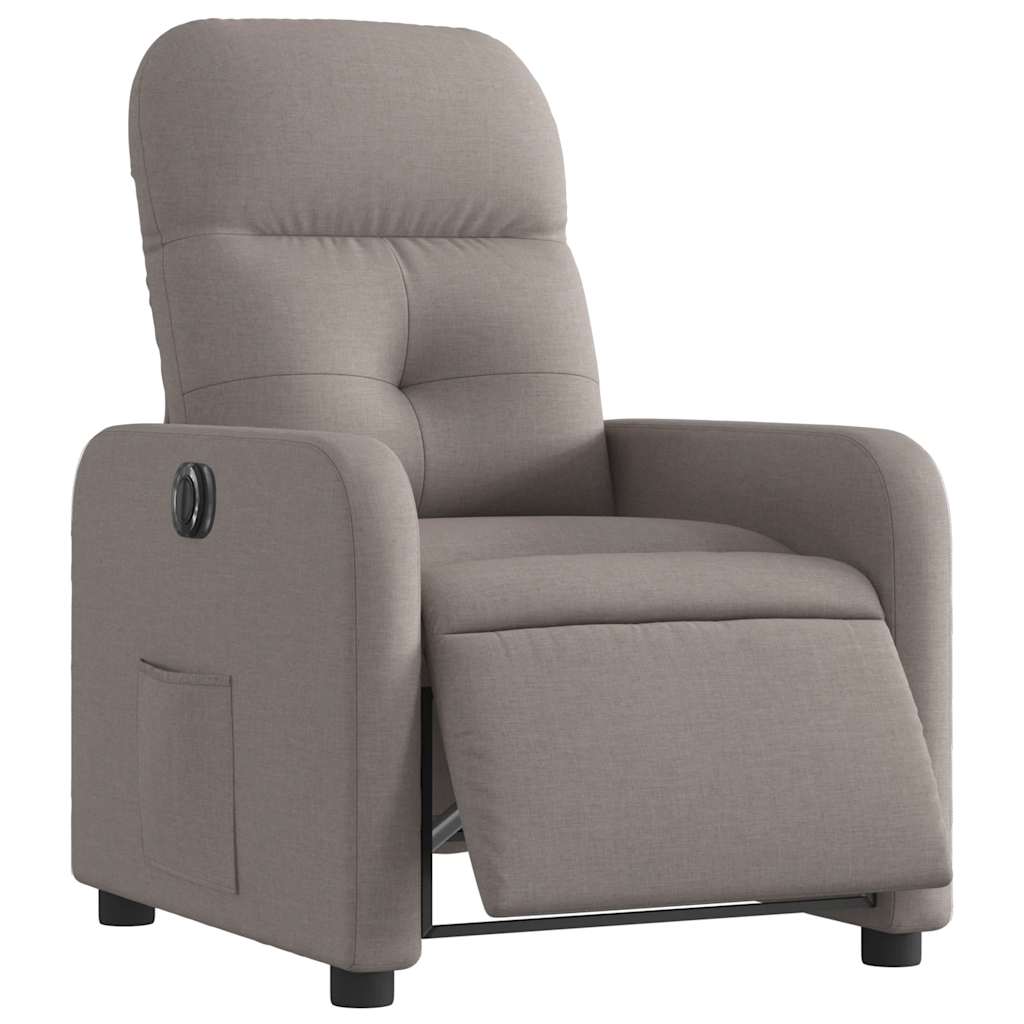 Fauteuil inclinable électrique Taupe Tissu - XIOS