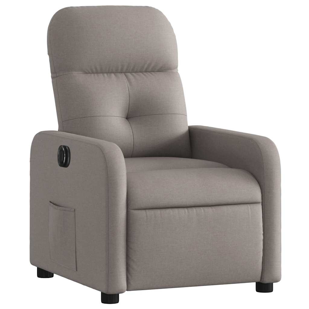 Fauteuil inclinable électrique Taupe Tissu - XIOS