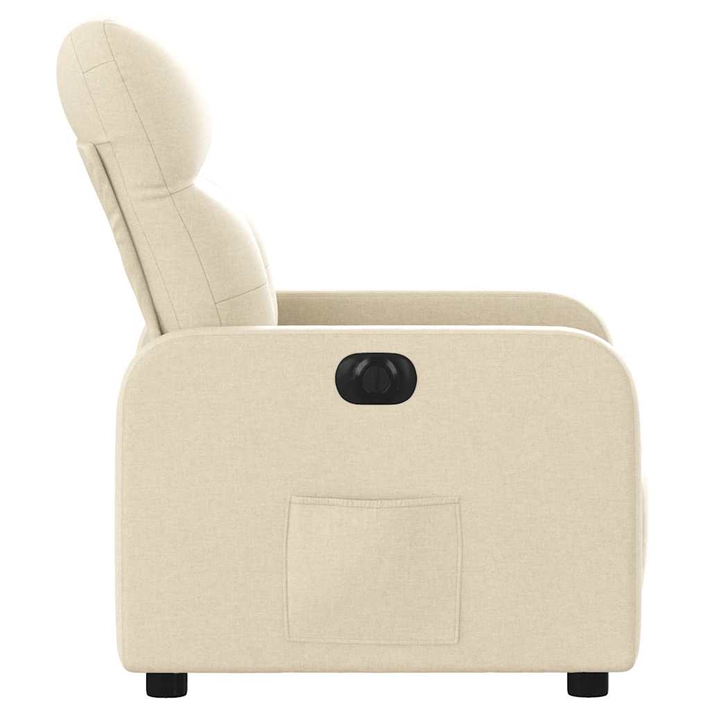 Fauteuil inclinable électrique Crème Tissu - XIOS