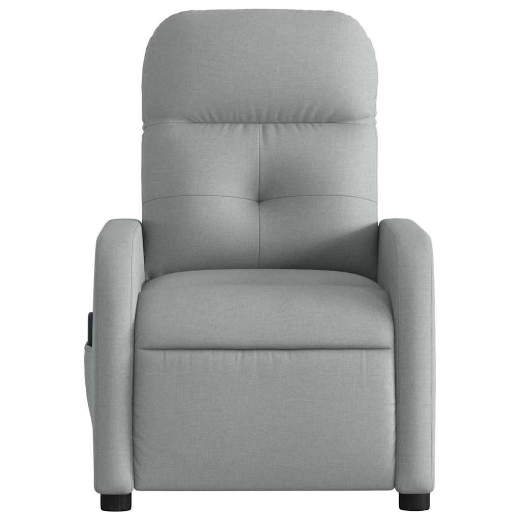 Fauteuil de massage inclinable électrique gris clair tissu - XIOS