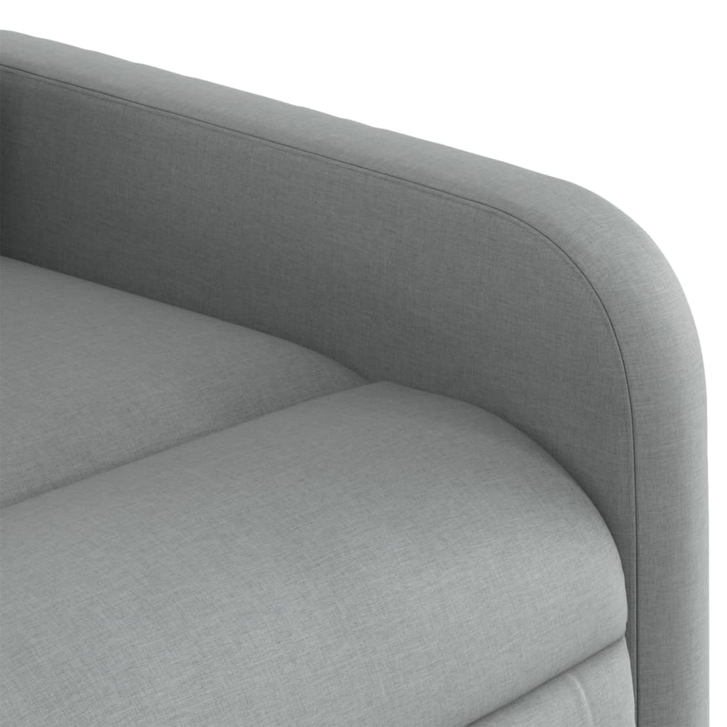 Fauteuil de massage inclinable électrique gris clair tissu - XIOS