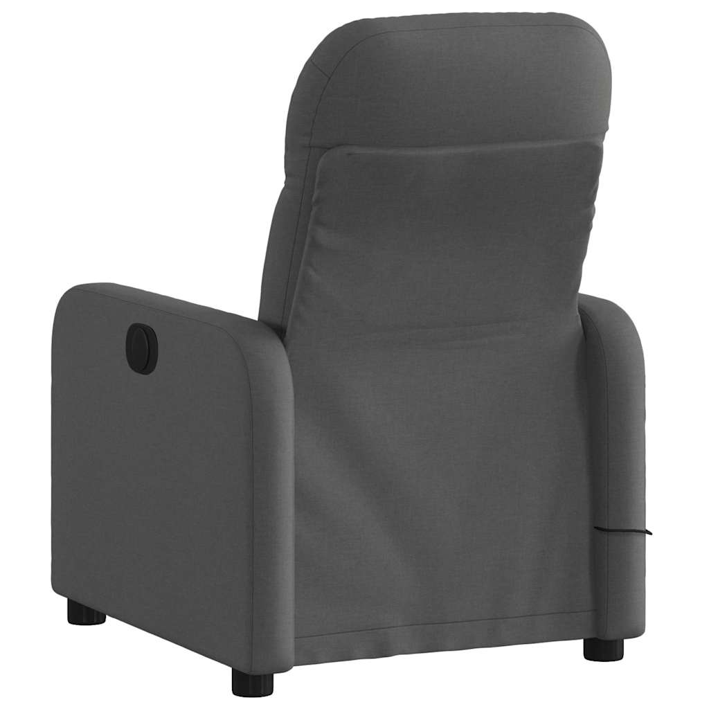 Fauteuil inclinable de massage électrique gris foncé tissu - XIOS
