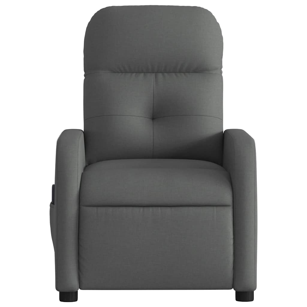 Fauteuil inclinable de massage électrique gris foncé tissu - XIOS
