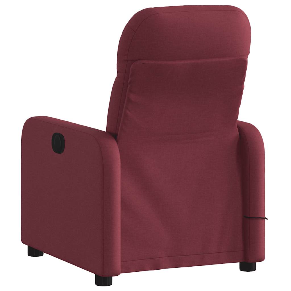 Fauteuil de massage inclinable électrique Rouge bordeaux Tissu - XIOS
