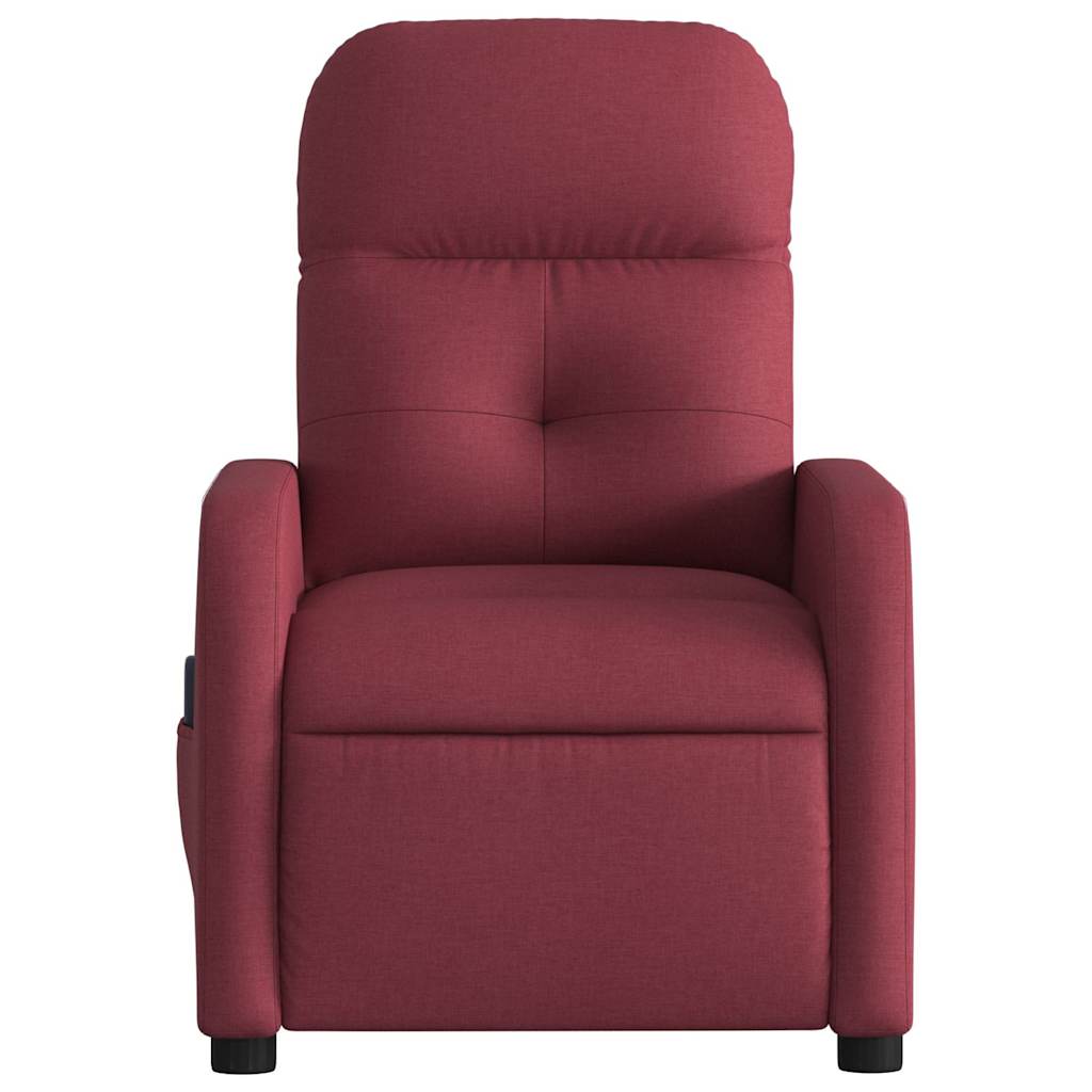 Fauteuil de massage inclinable électrique Rouge bordeaux Tissu - XIOS