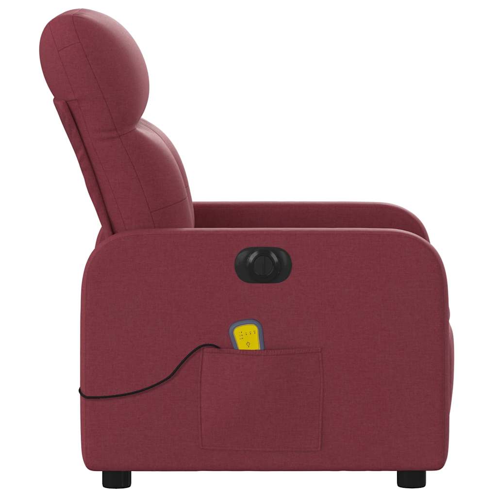 Fauteuil de massage inclinable électrique Rouge bordeaux Tissu - XIOS