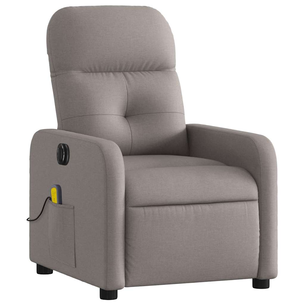 Fauteuil de massage inclinable électrique Taupe Tissu - XIOS