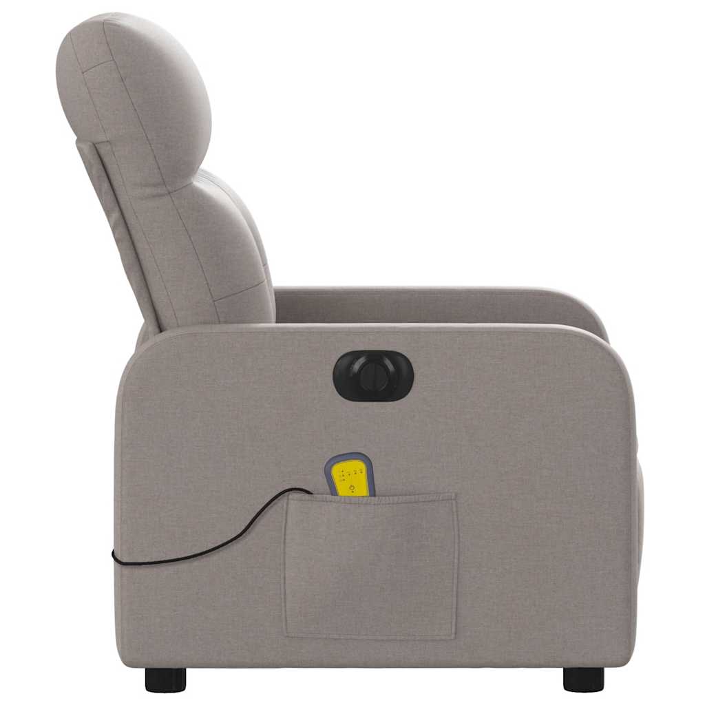 Fauteuil de massage inclinable électrique Taupe Tissu - XIOS