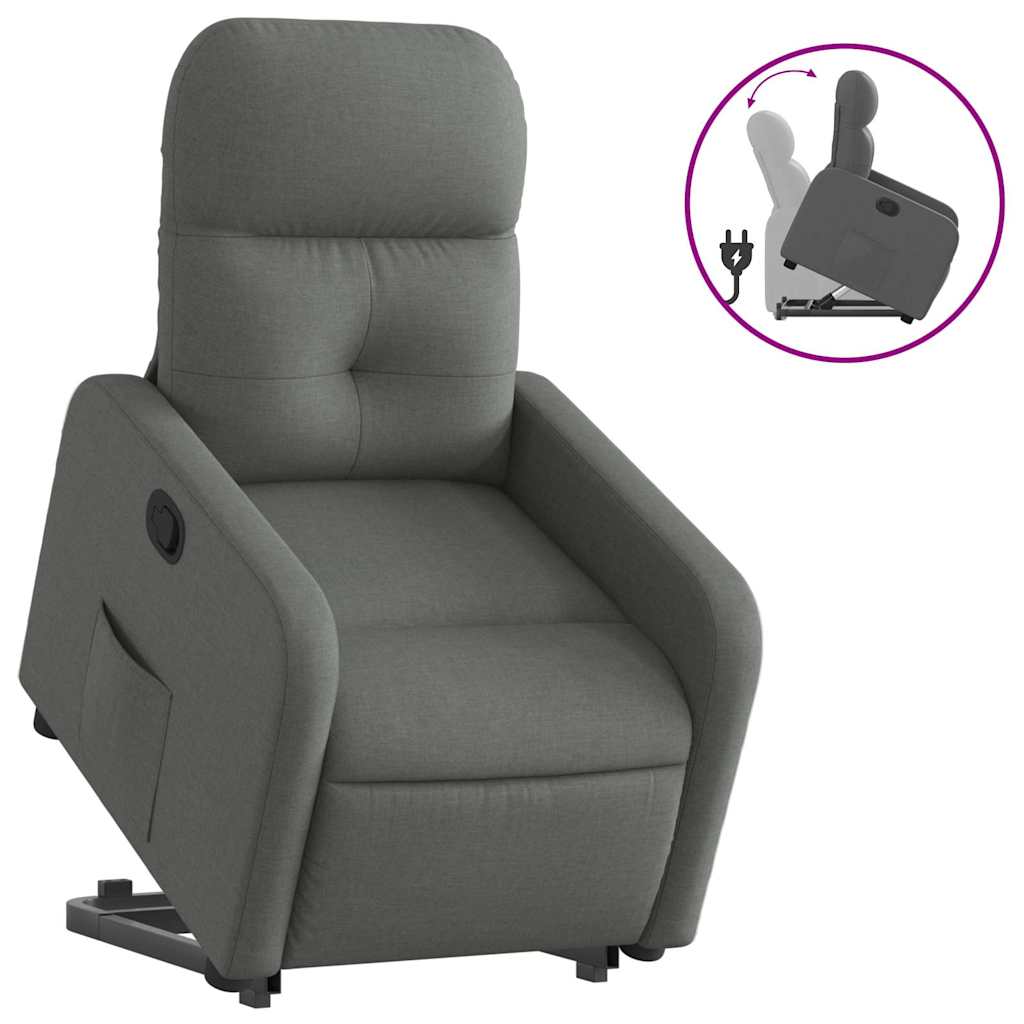 Fauteuil inclinable Gris foncé Tissu - XIOS