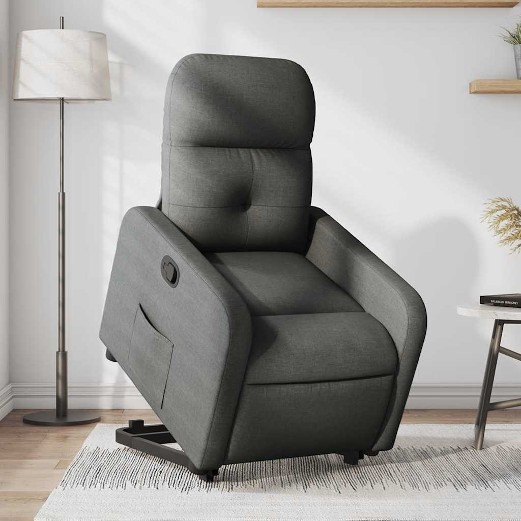 Fauteuil inclinable Gris foncé Tissu - XIOS