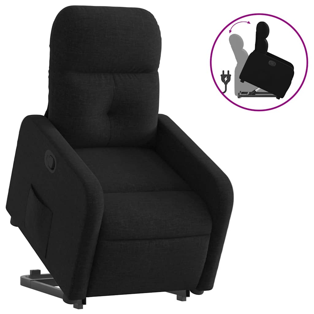 Fauteuil inclinable noir tissu - XIOS