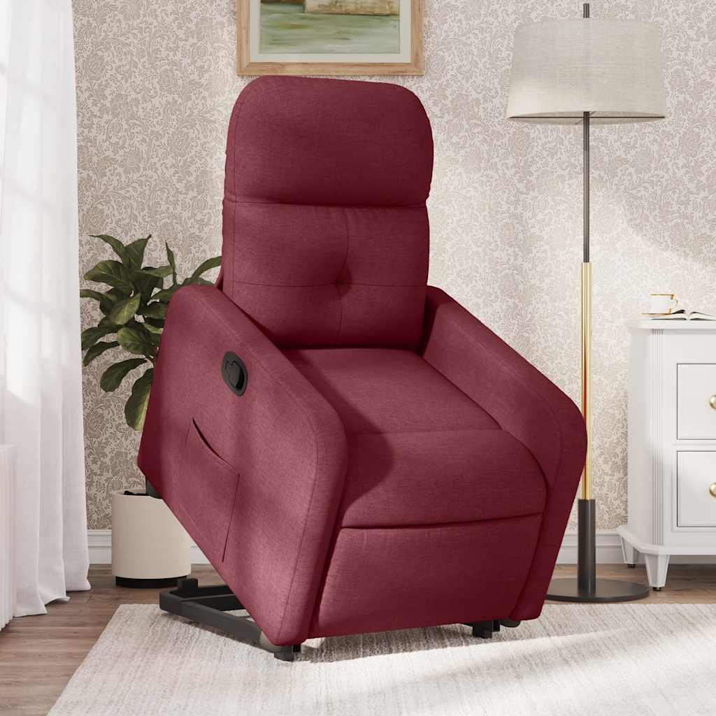 Fauteuil inclinable rouge bordeaux tissu - XIOS