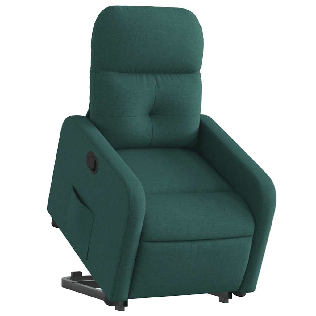 Fauteuil inclinable vert foncé tissu - XIOS