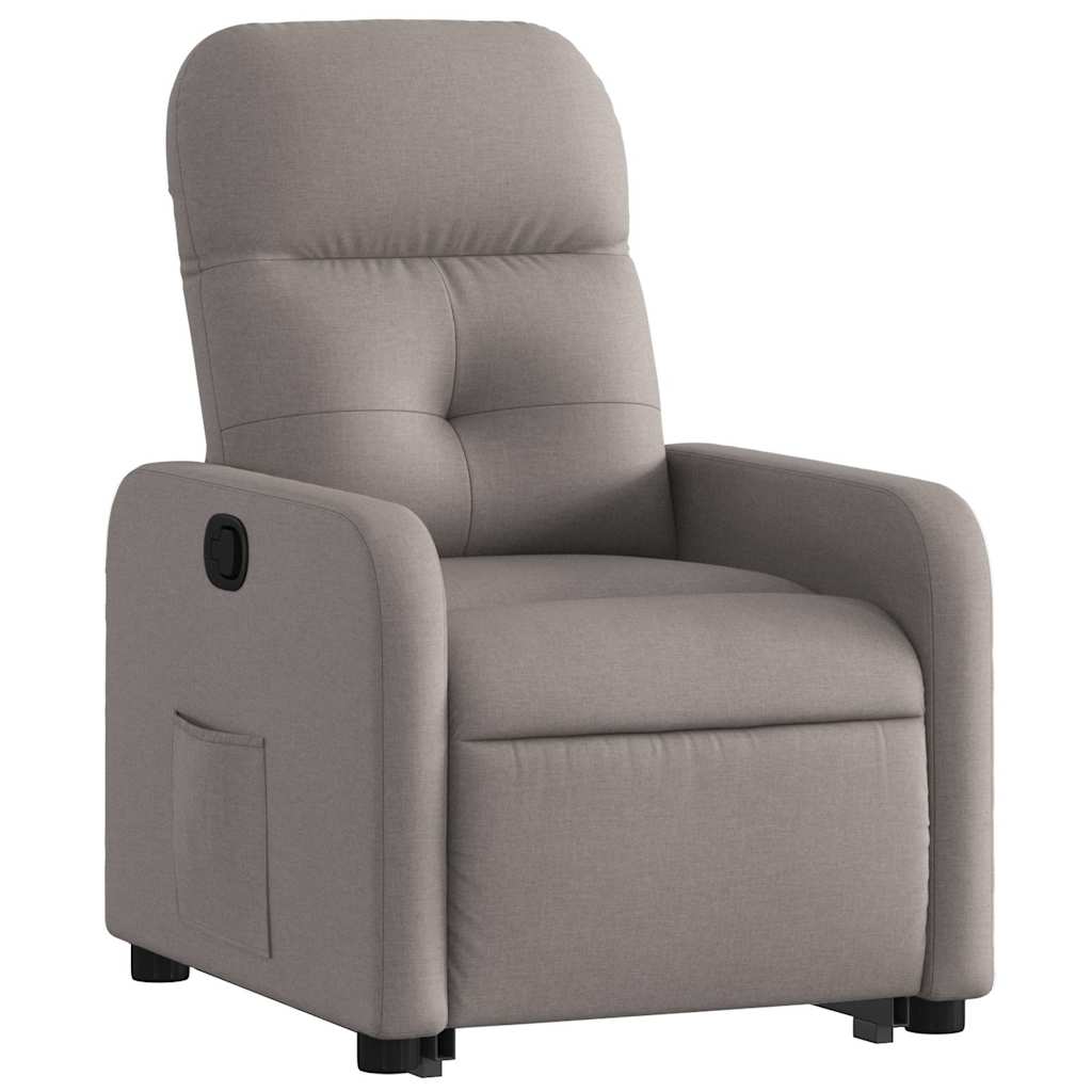 Fauteuil inclinable taupe tissu - XIOS