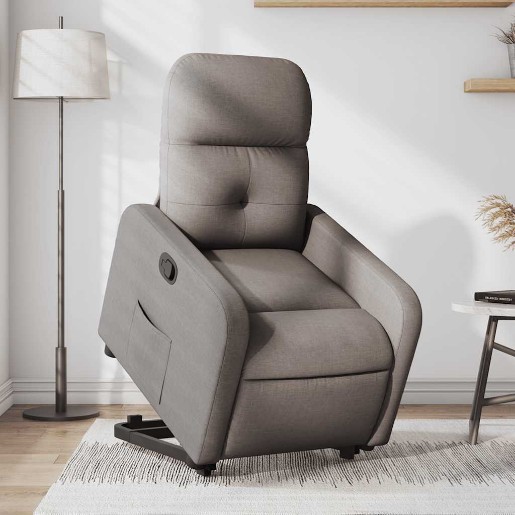 Fauteuil inclinable taupe tissu - XIOS