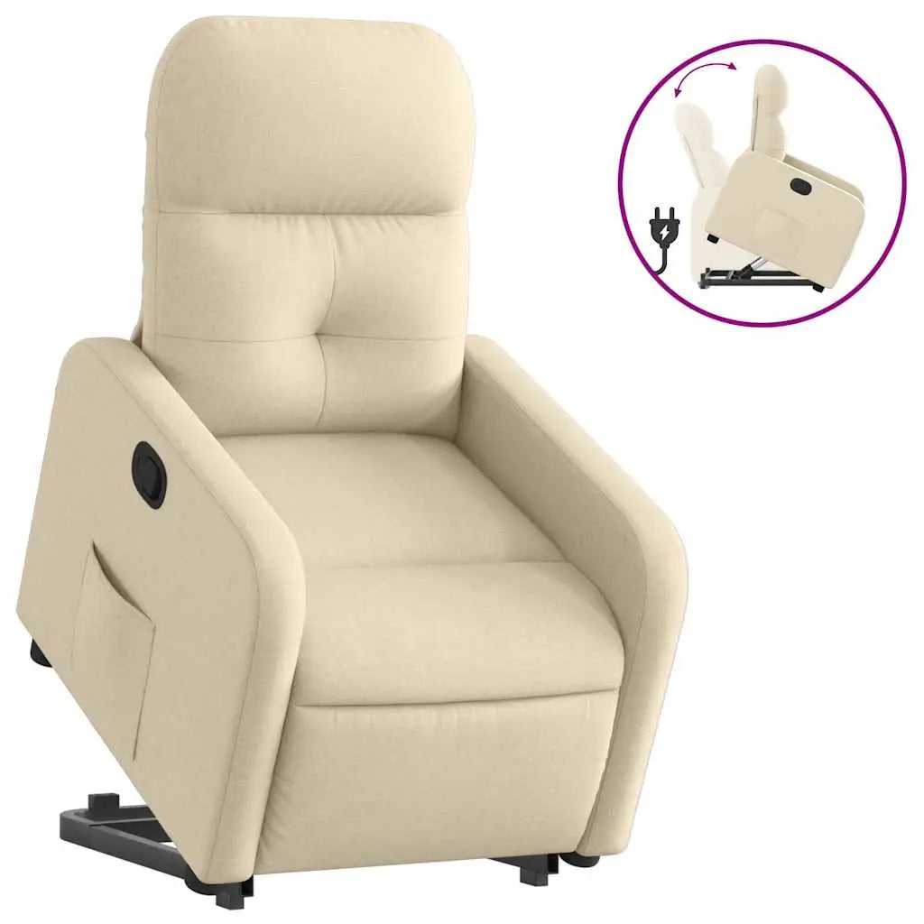 Fauteuil inclinable Crème Tissu - XIOS