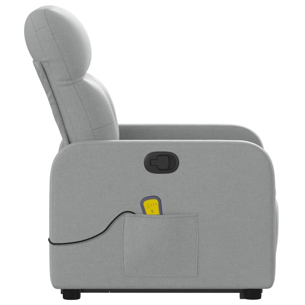 Fauteuil de massage inclinable Gris clair Tissu - XIOS