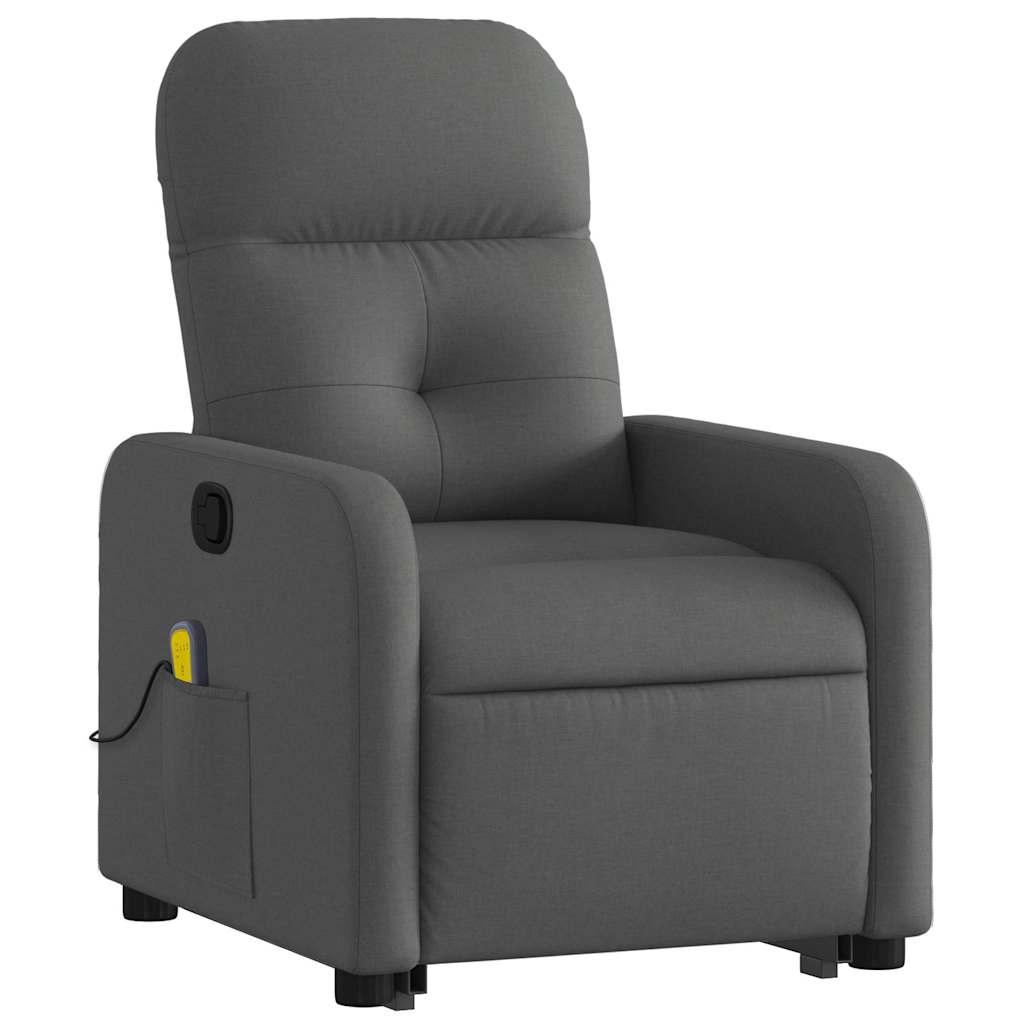 Fauteuil de massage inclinable Gris foncé Tissu - XIOS