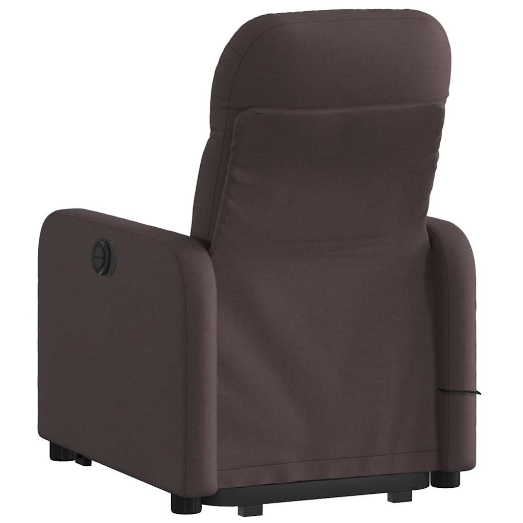 Fauteuil inclinable de massage Marron foncé Tissu - XIOS