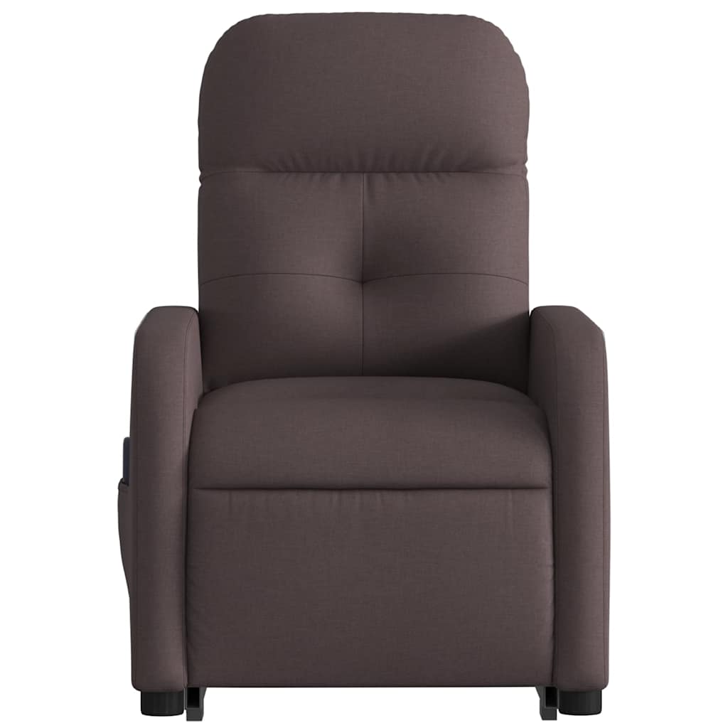 Fauteuil inclinable de massage Marron foncé Tissu - XIOS