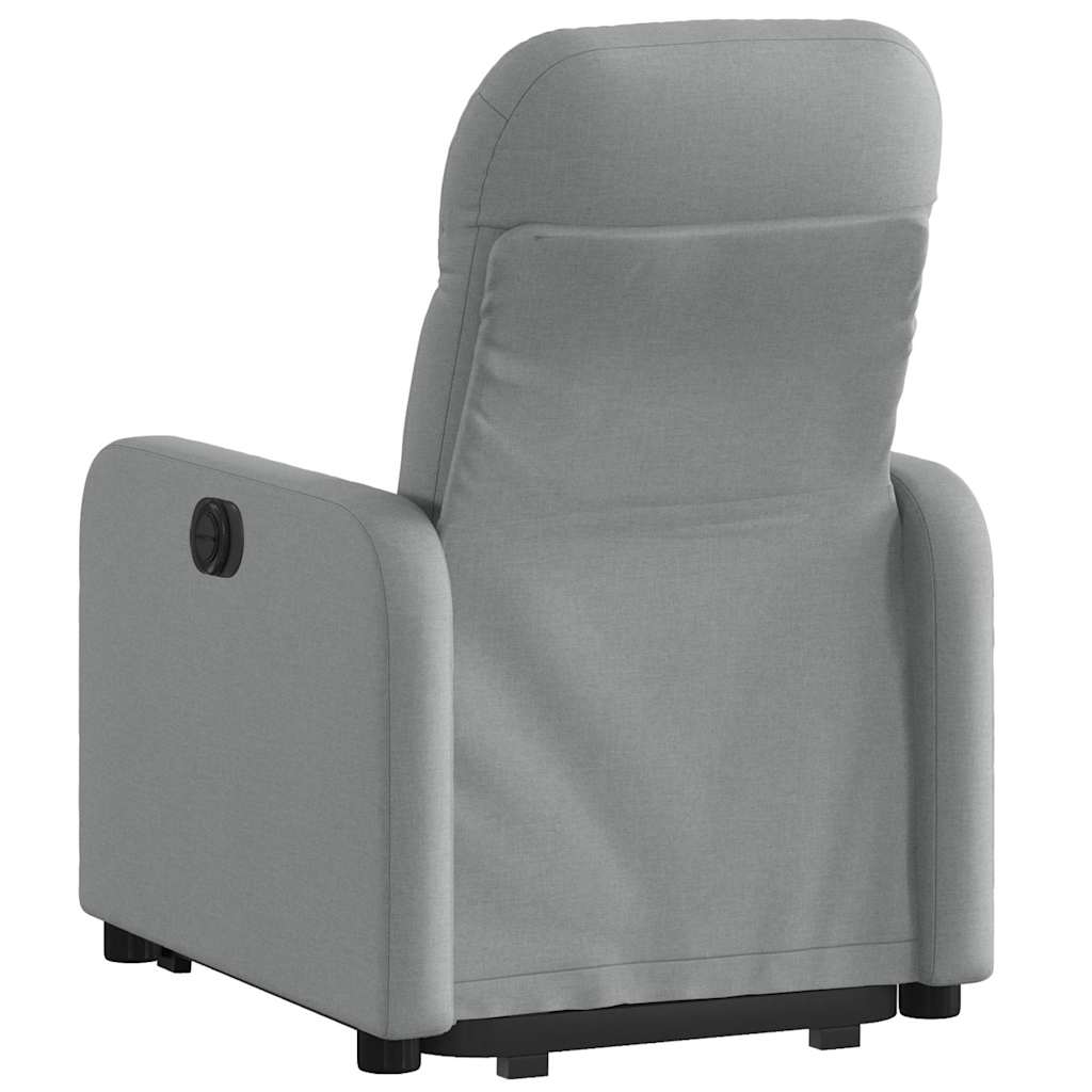 Fauteuil inclinable électrique gris clair tissu - XIOS
